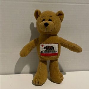California Republic Flag Bear Plush Toy 9.5 Inch Stuffed Animal